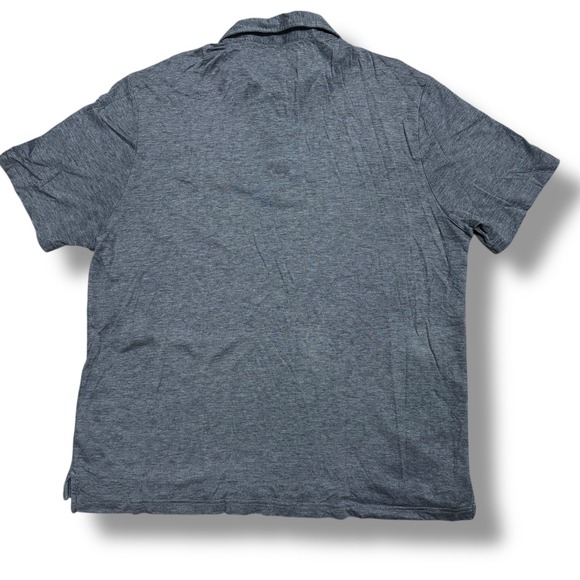 Faherty Brand Cloud‎ Cotton Polo Shirt Men's XXL Heather Navy Soft Pima Blend - Picture 2 of 9